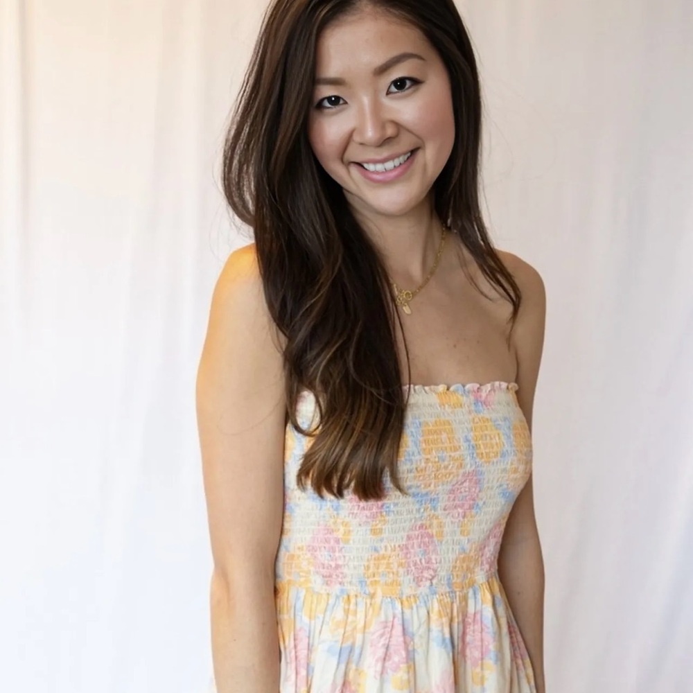 Floral Strapless Dress